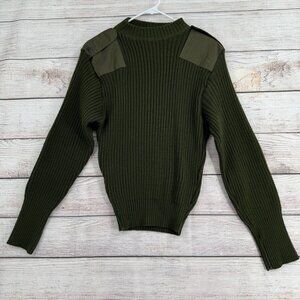 DSCP Valor‎ Collection Rib Knit Wool Commando Sweater Men's Size 38 Green